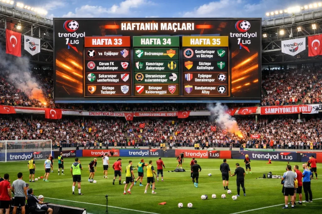 Trendyol 1. Lig 33, 34 ve 35. Haftalarının Maç Takvimi Duyuruldu